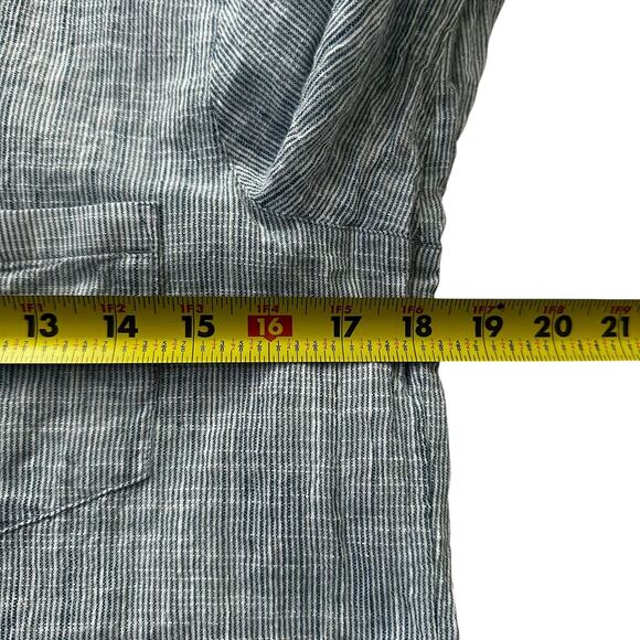 Kuhl Blue/White Pinstripe Organic Cotton Collared Shirt Women's Size Small 5-29 - Picture 6 of 6